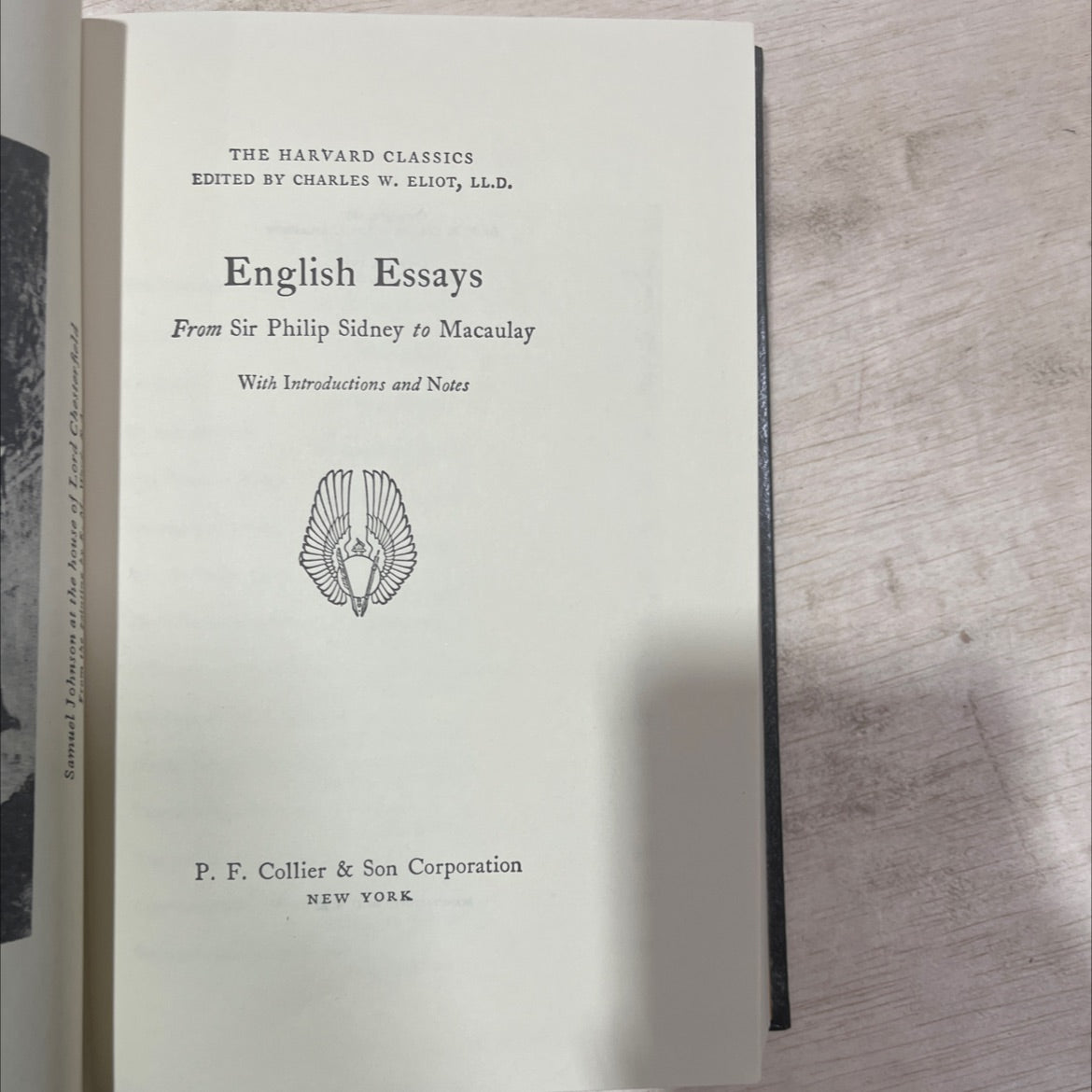 english essays from sir philip sidney to macaulay with introductions and notes book, by charles w. eliot, 1937 image 2