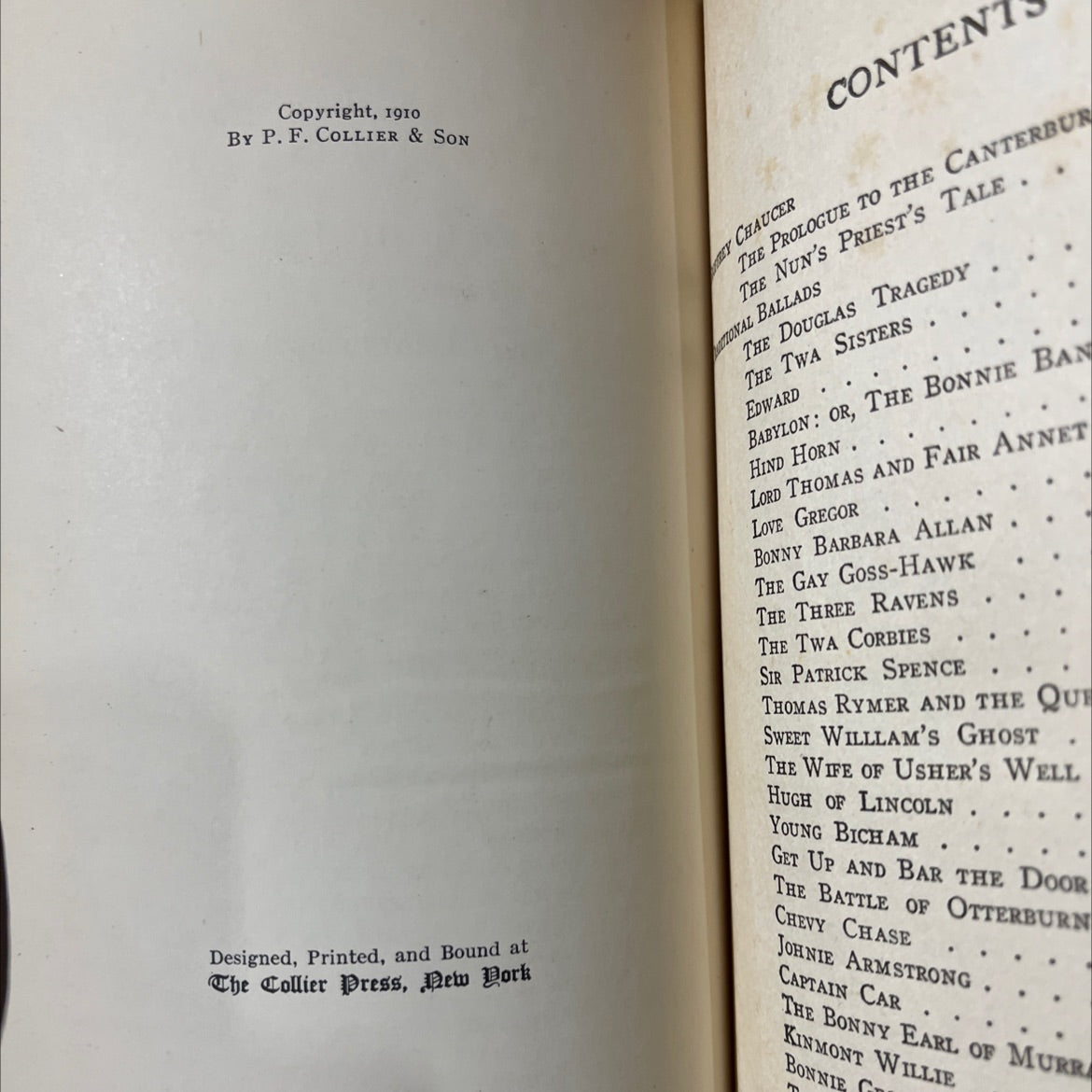 english poetry from chaucer to gray book, by unknown, 1910 Hardcover image 3