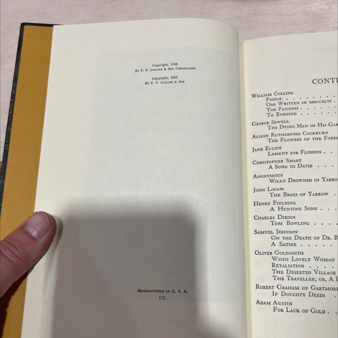 english poetry in three volumes volume ii from collins to fitzgerald book, by charles w. eliot, 1938 Leather image 3