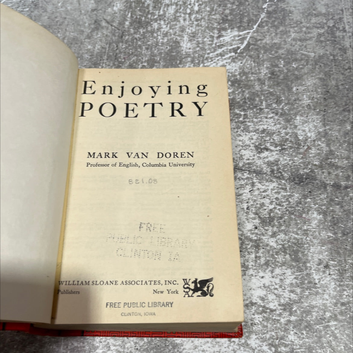 enjoying poetry book, by mark van doren, 1951 Hardcover image 2