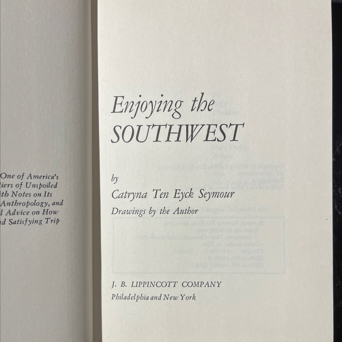 enjoying the southwest book, by catryna ten eyck seymour, 1973 Hardcover image 2