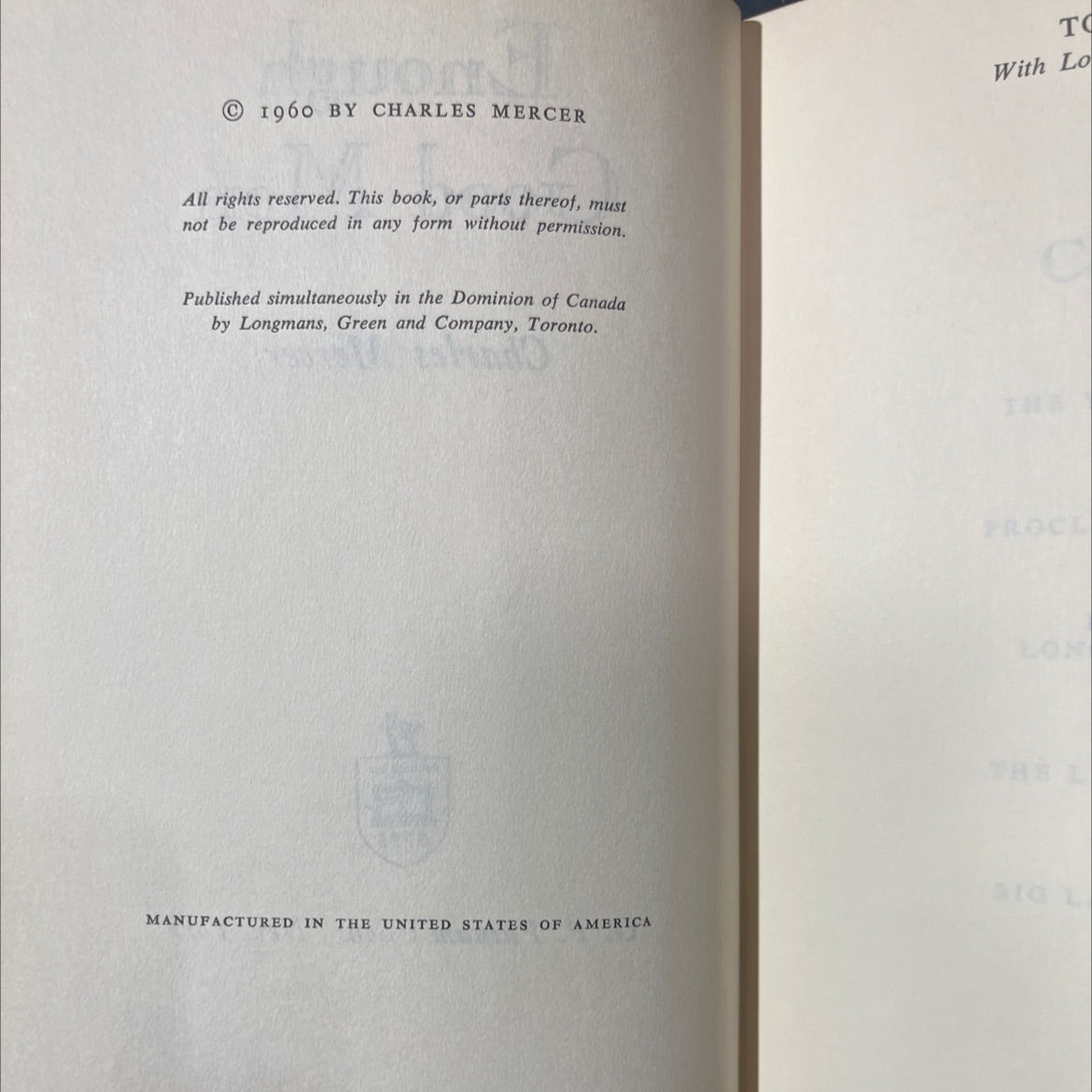 enough good men book, by charles mercer, 1960 Hardcover image 3