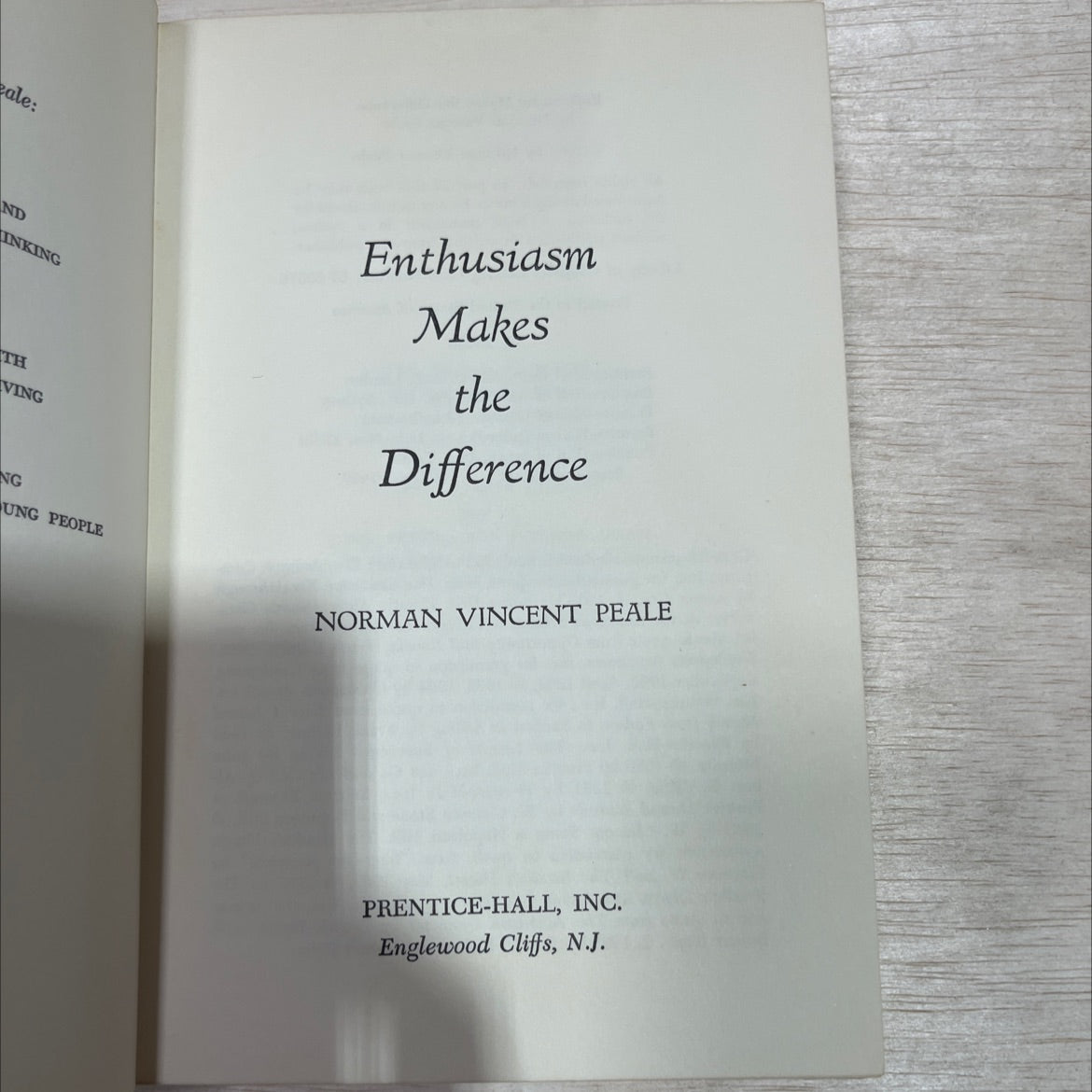 enthusiasm makes the difference book, by norman vincent peale, 1967 Hardcover image 2