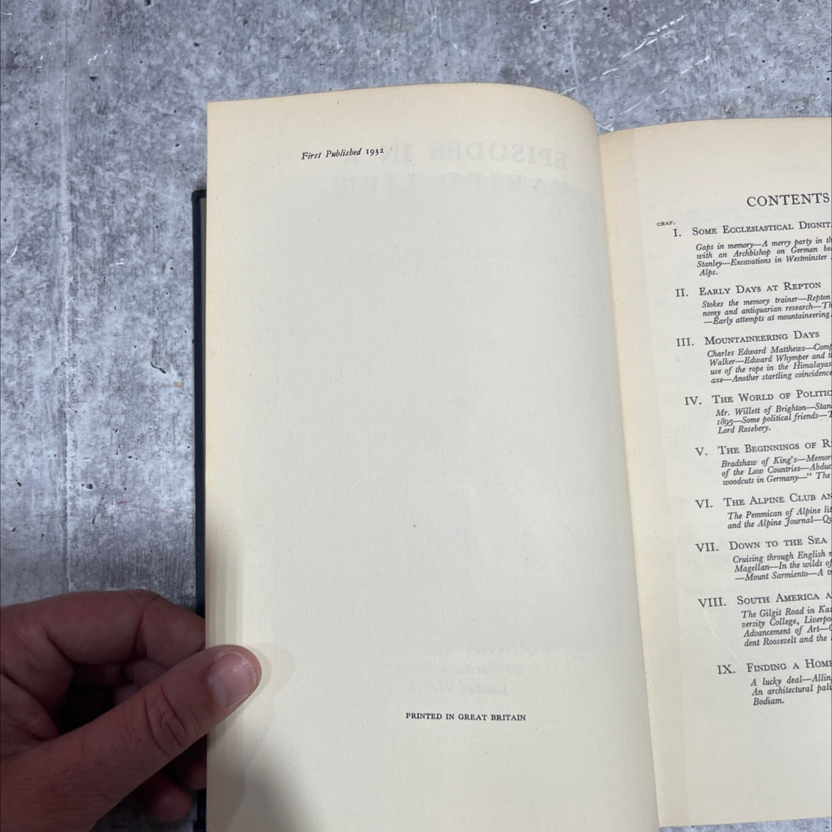 episodes in a varied life book, by lord conway of allington, 1932 Hardcover image 3