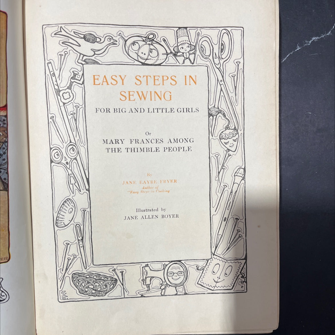 er easy steps in sewing for big and little girls or mary frances among the thimble people book, by jane eayre fryer, image 2