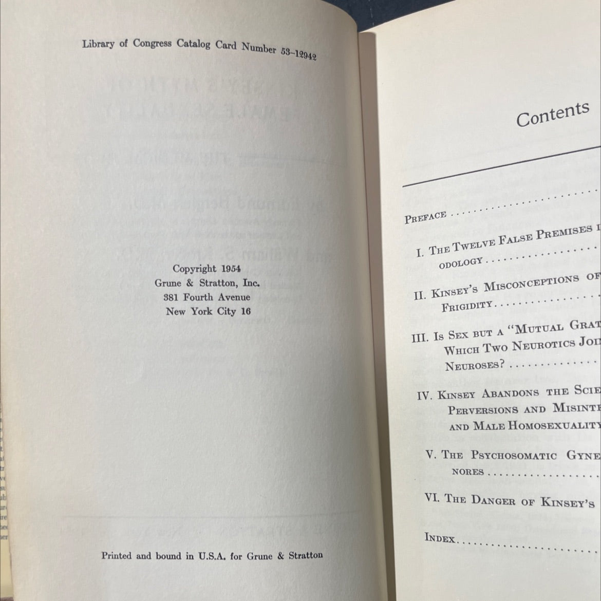 er x kinsey's myth of female sexuality book, by e. hitschmann, 1954 Hardcover image 3