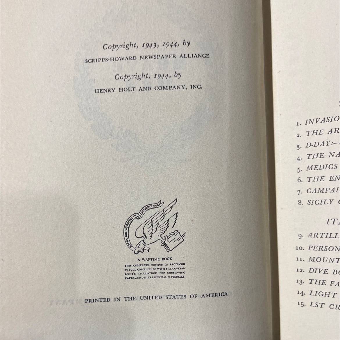 ernie pyle brave men book, by ernie pyle, 1944 Hardcover image 3