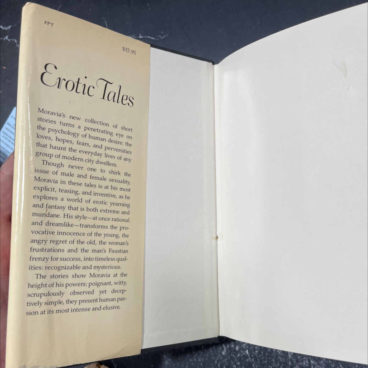 erotic tales book, by alberto moravia, 1986 Hardcover image 4