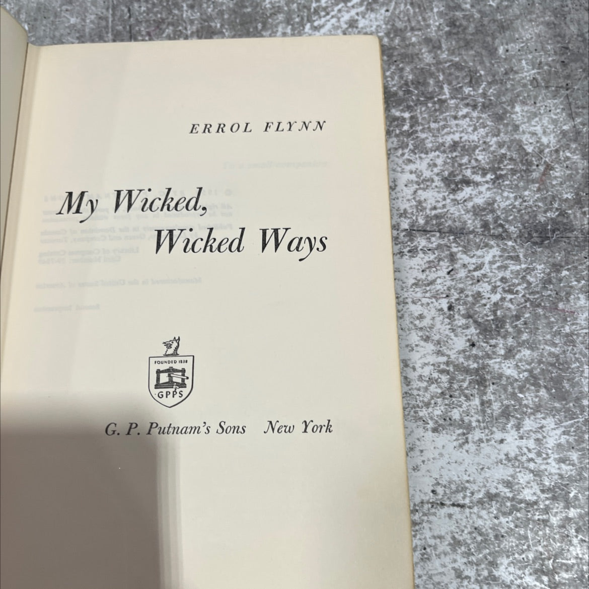errol flynn my wicked wicked ways book, by errol flynn, 1959 Hardcover image 2