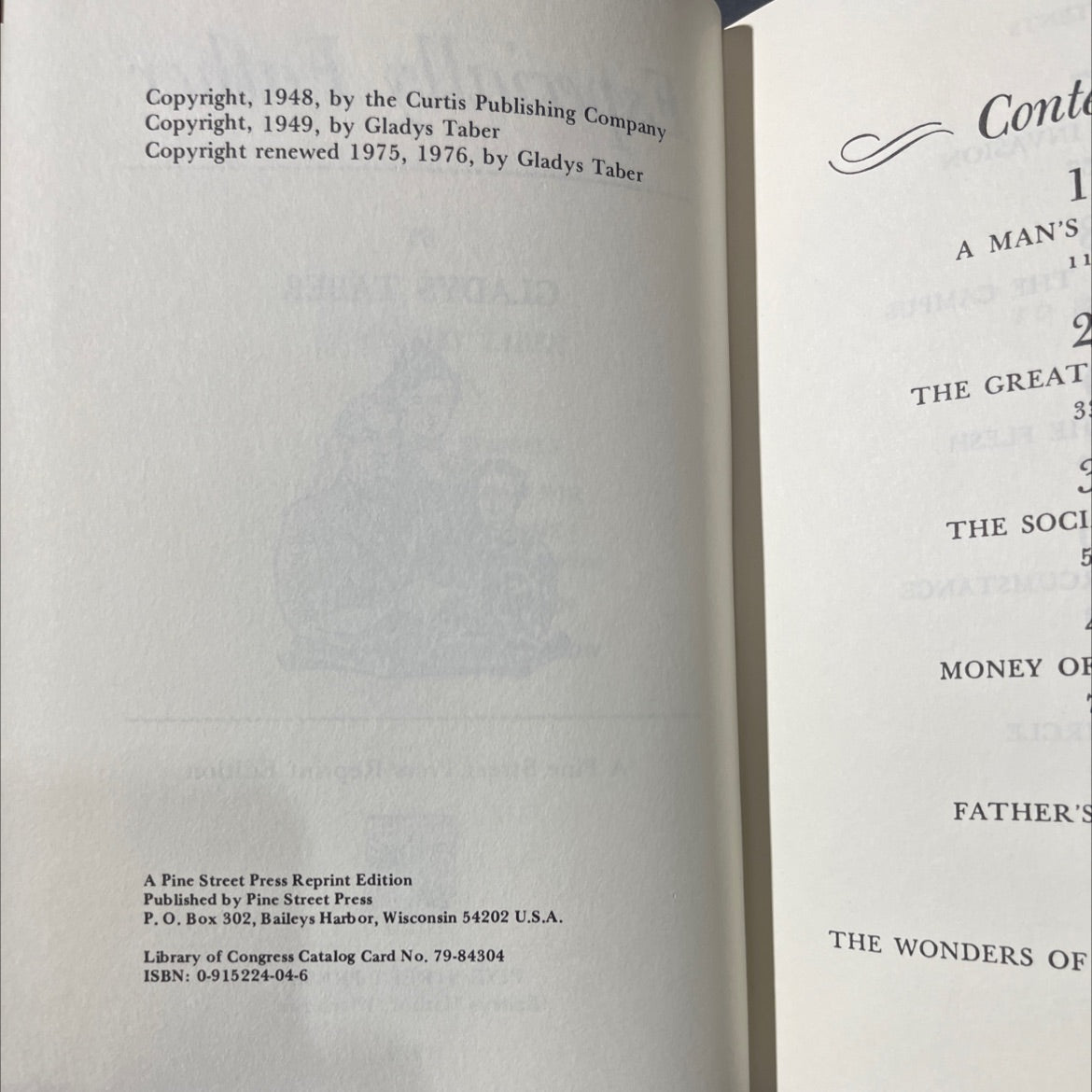 especially father book, by gladys taber, 1979 Hardcover image 3