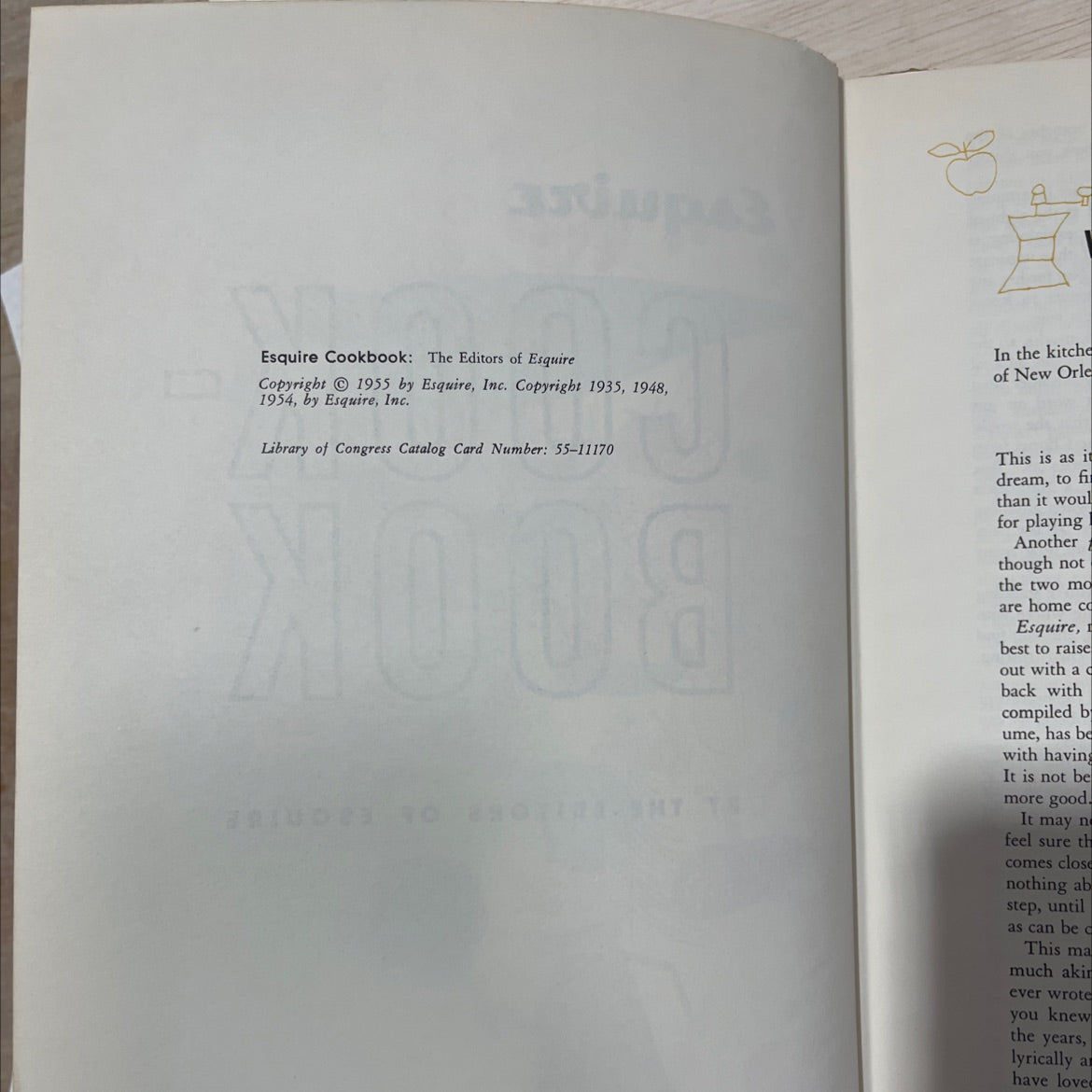 esquire cookbook book, by editors of esquire, 1955 Hardcover, Vintage image 3