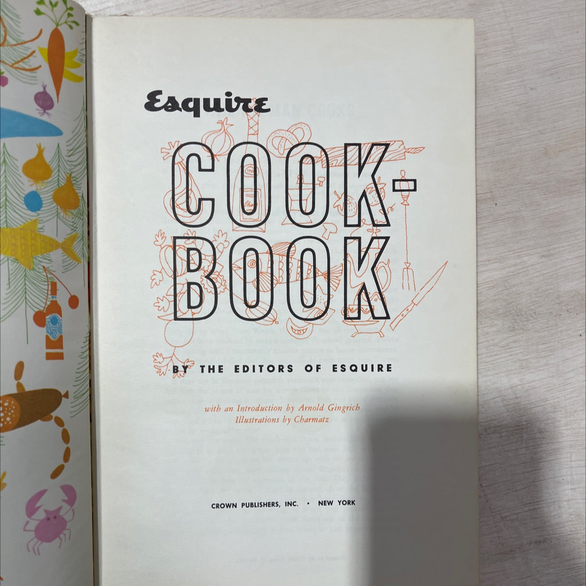 esquire cookbook book, by editors of esquire, 1955 Hardcover, Vintage image 2