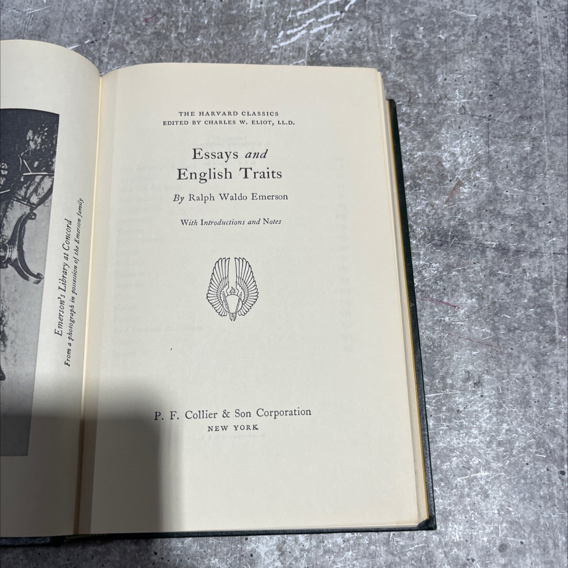essays and english traits book, by ralph waldo emerson, 1937 Hardcover image 2