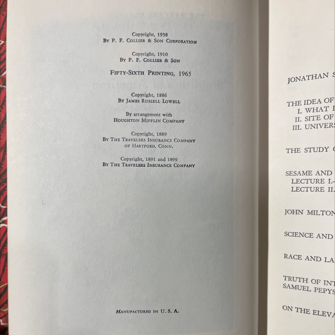 essays english and american with introductions and notes volume 28 book, by charles w. eliot, 1965 Hardcover image 3