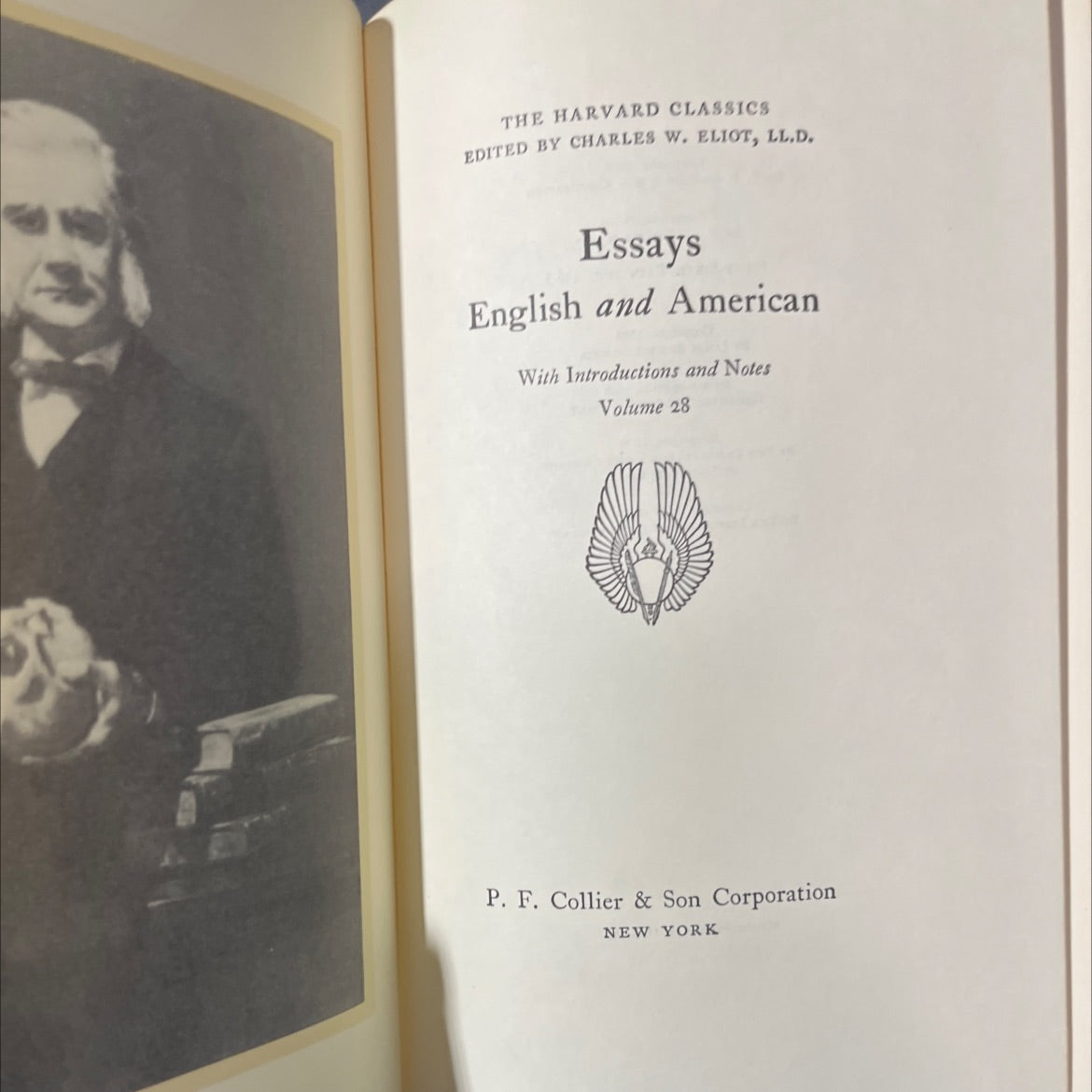 essays english and american with introductions and notes volume 28 book, by charles w. eliot, 1965 Hardcover image 2
