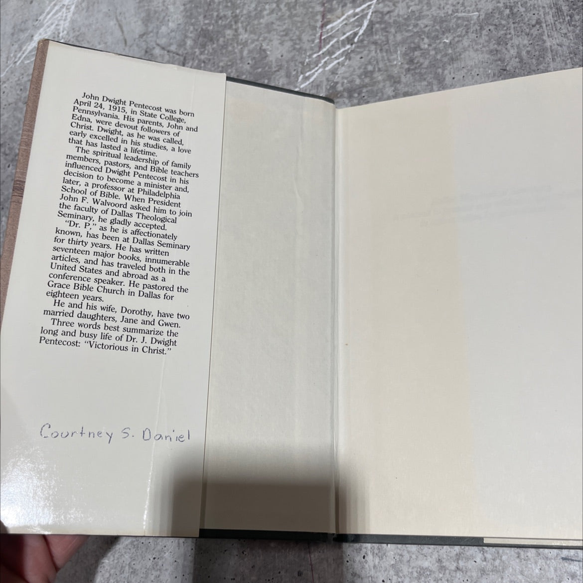 essays in honor of j. dwight pentecost book, by Stanley D. Toussaint, Charles H. Dyer, 1986 Hardcover image 4