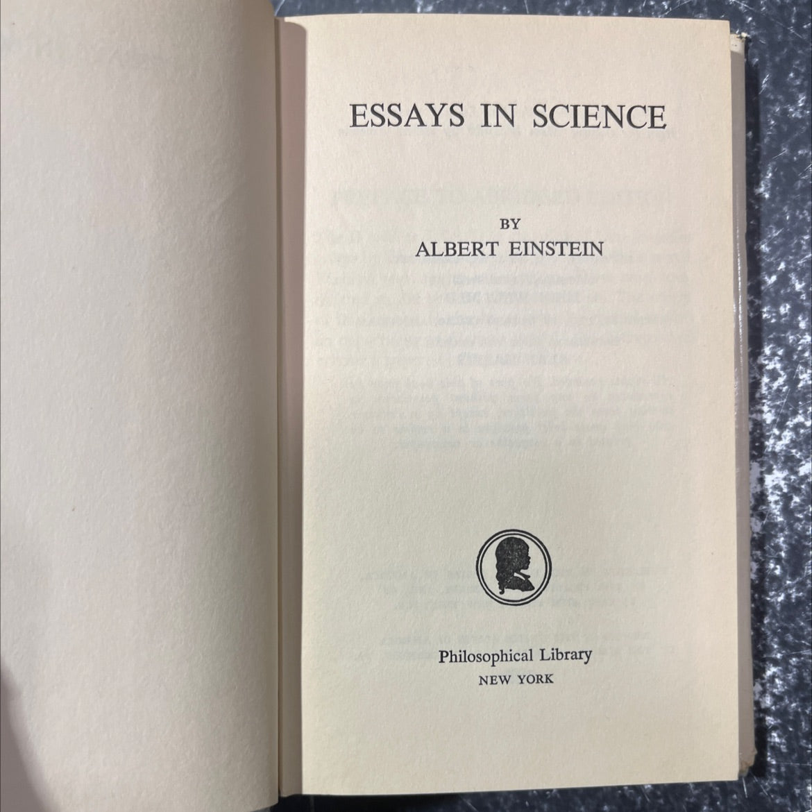 essays in science book, by albert einstein, 1934 Hardcover image 2