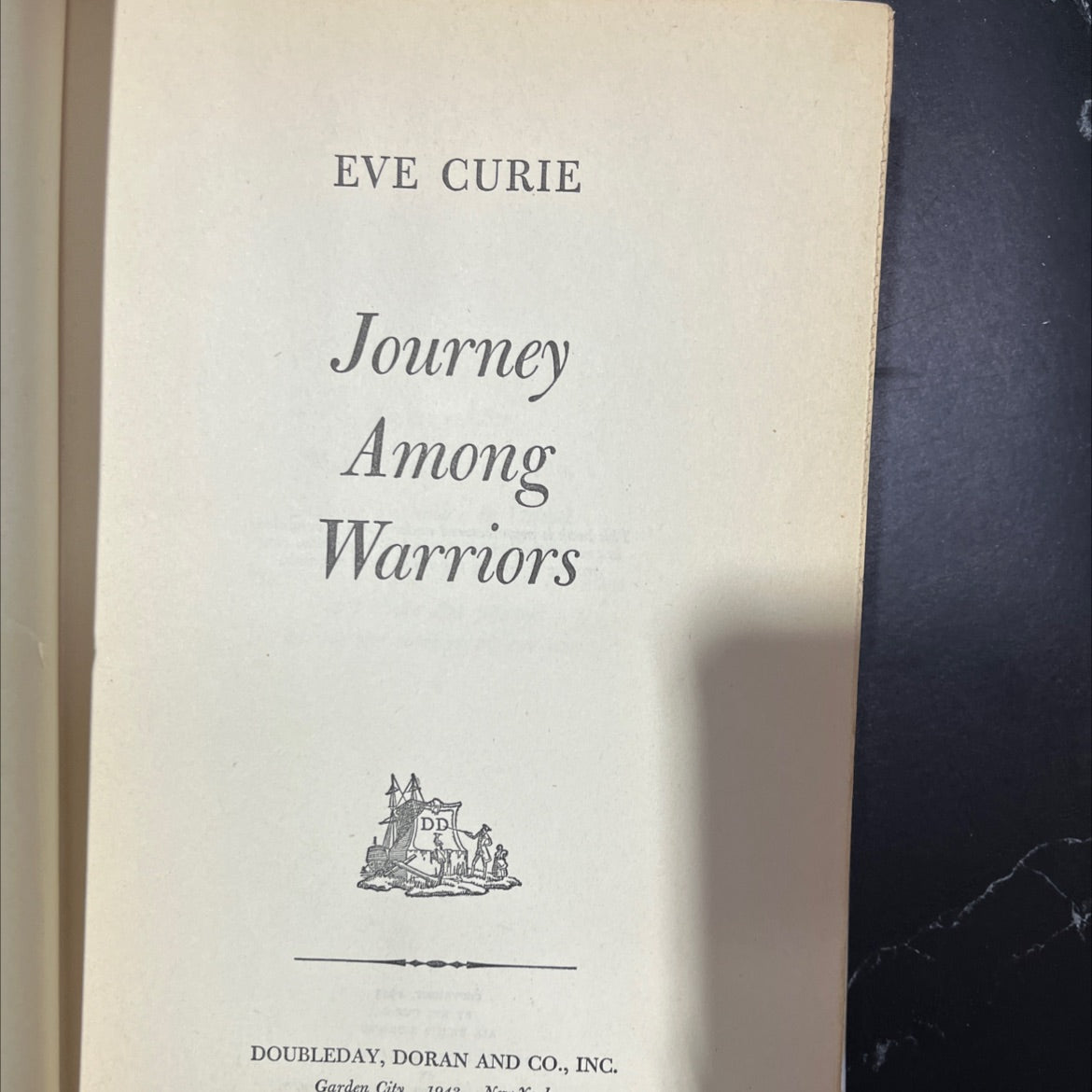 eve curie journey among warriors book, by eve curie, 1943 Hardcover image 2