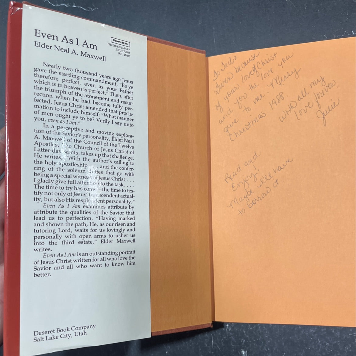 even as i am book, by neal a. maxwell, 1987 Hardcover image 4