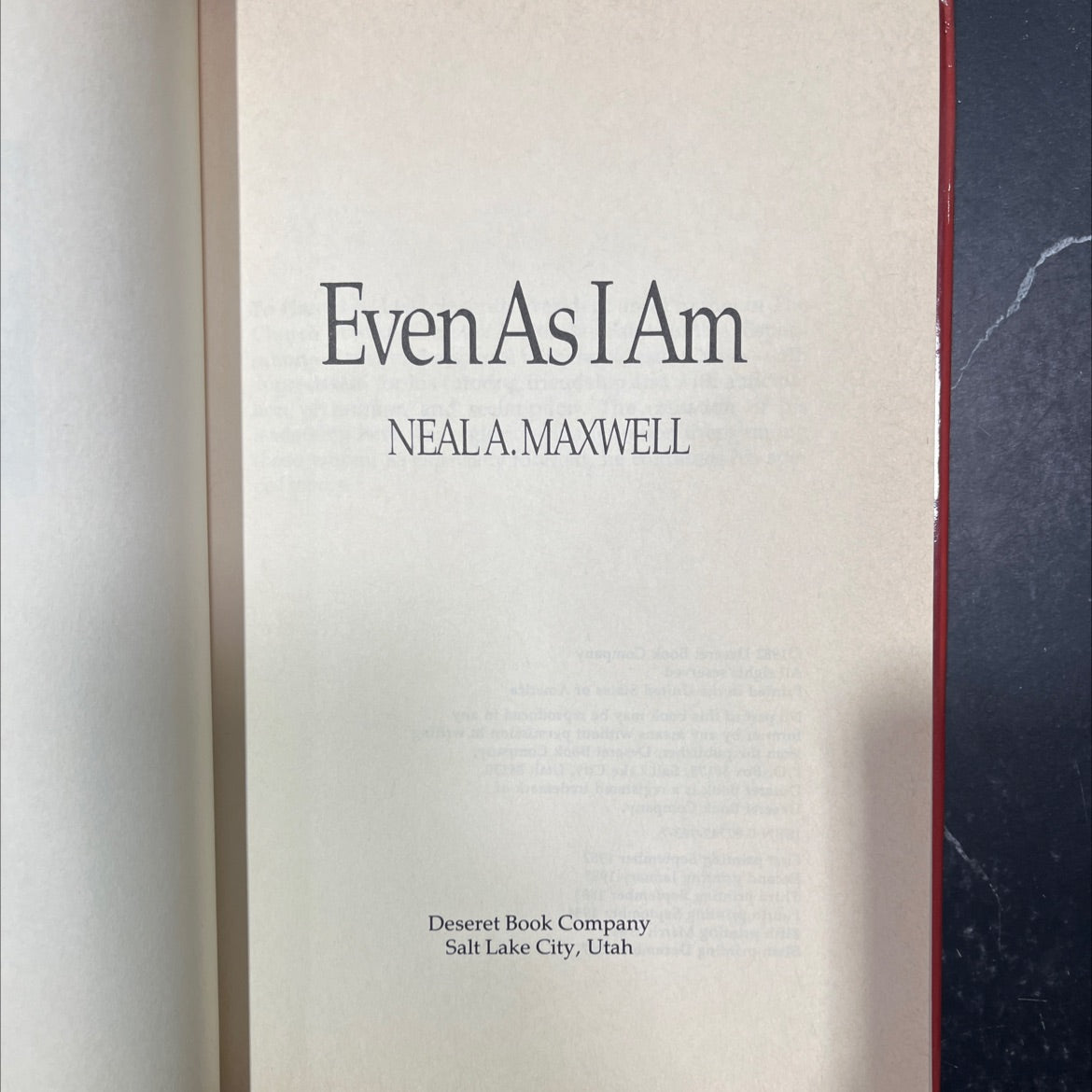 even as i am book, by neal a. maxwell, 1987 Hardcover image 2