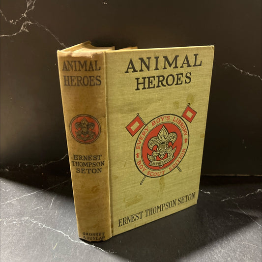 every boy's library-boy scout edition animal heroes book, by ernest thompson seton, 1905 Hardcover image 1