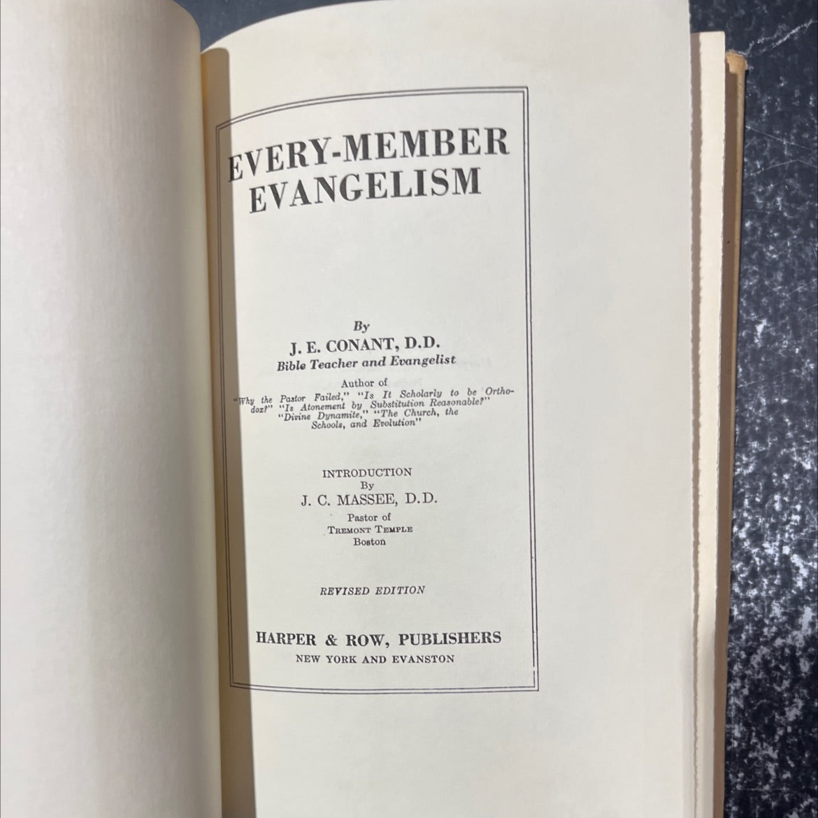 every-member evangelism book, by j. e. conant, d.d., 1922 Hardcover image 2