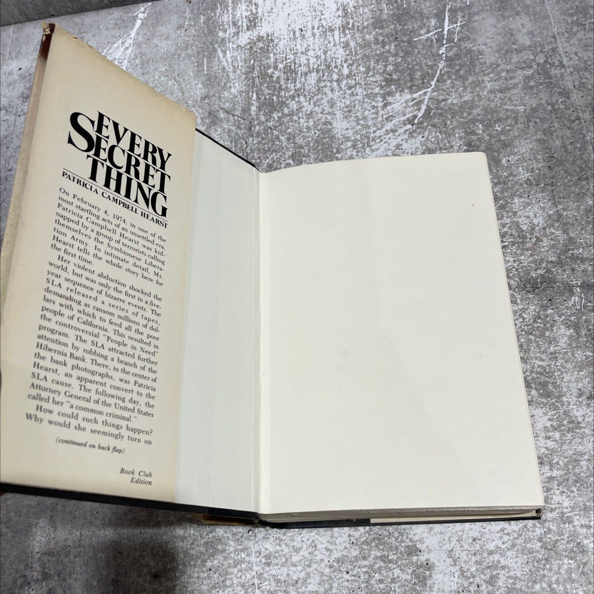 every secret thing book, by patricia campbell hearst, 1982 Hardcover image 4
