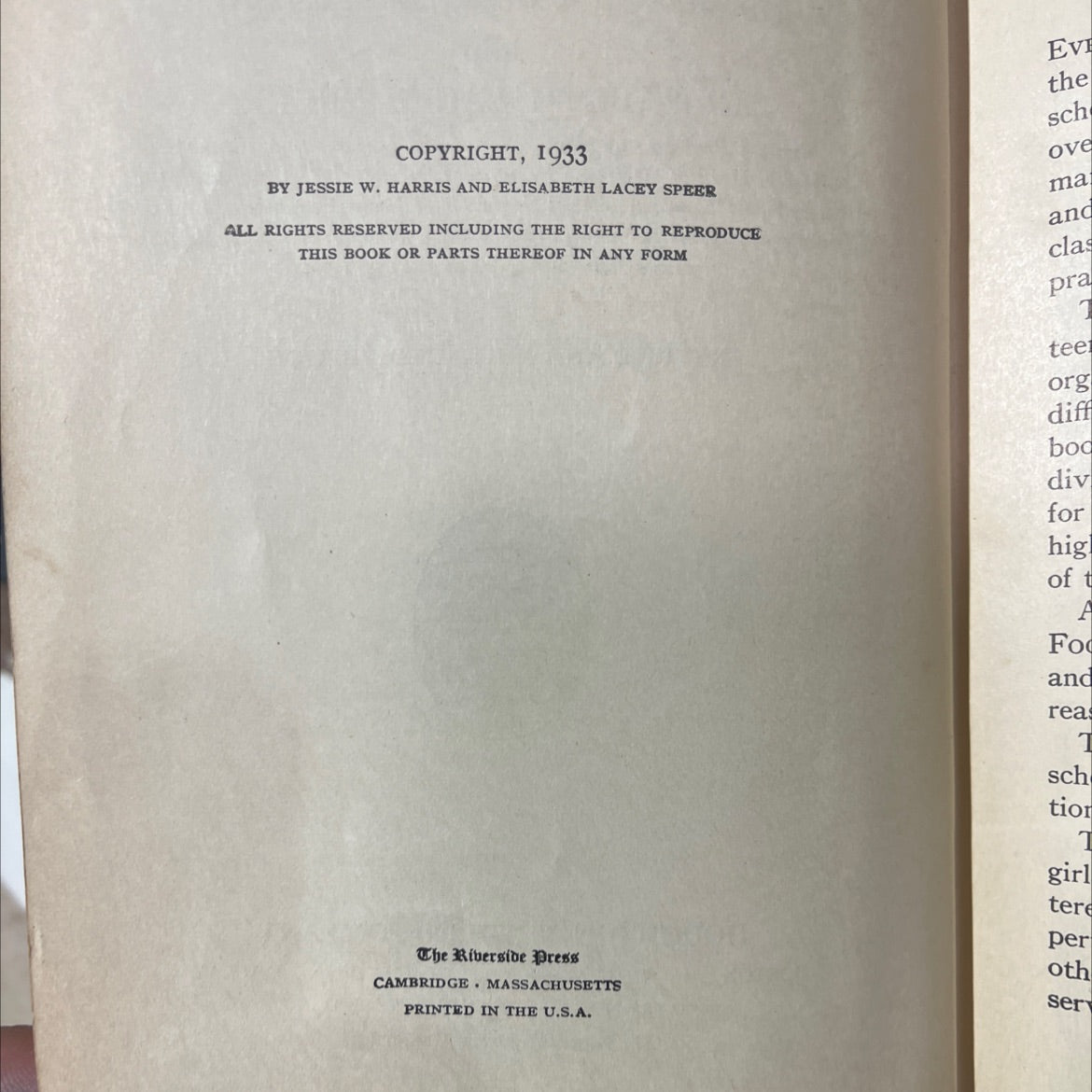 everyday foods book, by jessie w. harris, elisabeth lacey speer, 1933 Hardcover image 3