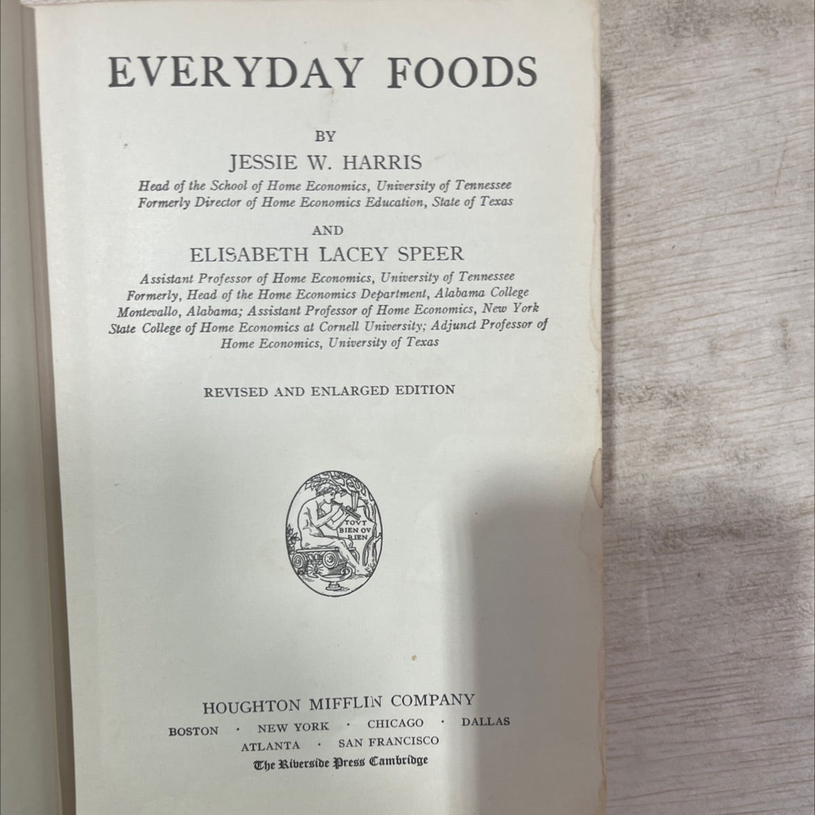 everyday foods book, by jessie w. harris, elisabeth lacey speer, 1933 Hardcover, Antique image 2