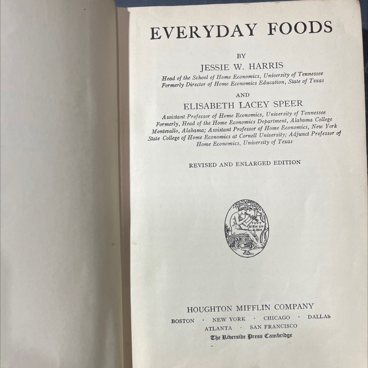 everyday foods book, by jessie w. harris, elisabeth lacey speer, 1933 Hardcover image 2