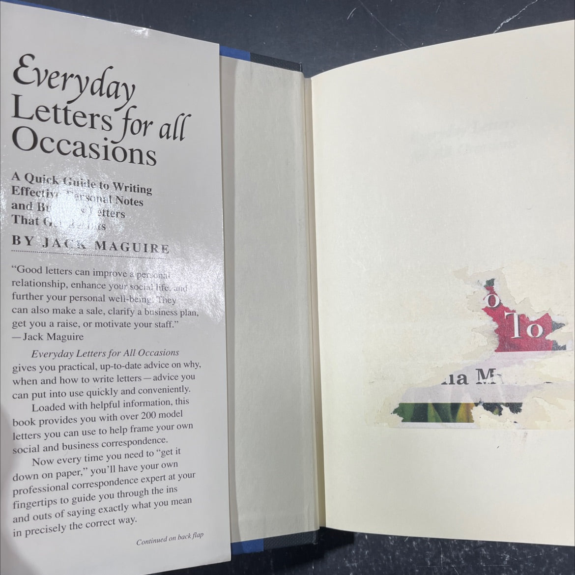 everyday letters for all occasions book, by jack maguire, 1994 Hardcover image 4