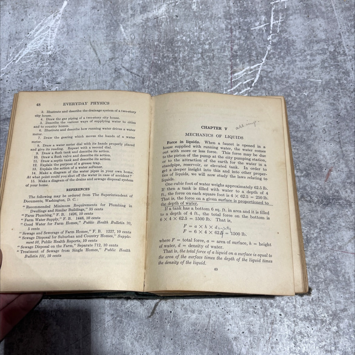 everyday physics book, by carleton john lynde, 1930 Hardcover, Heavily Used image 4