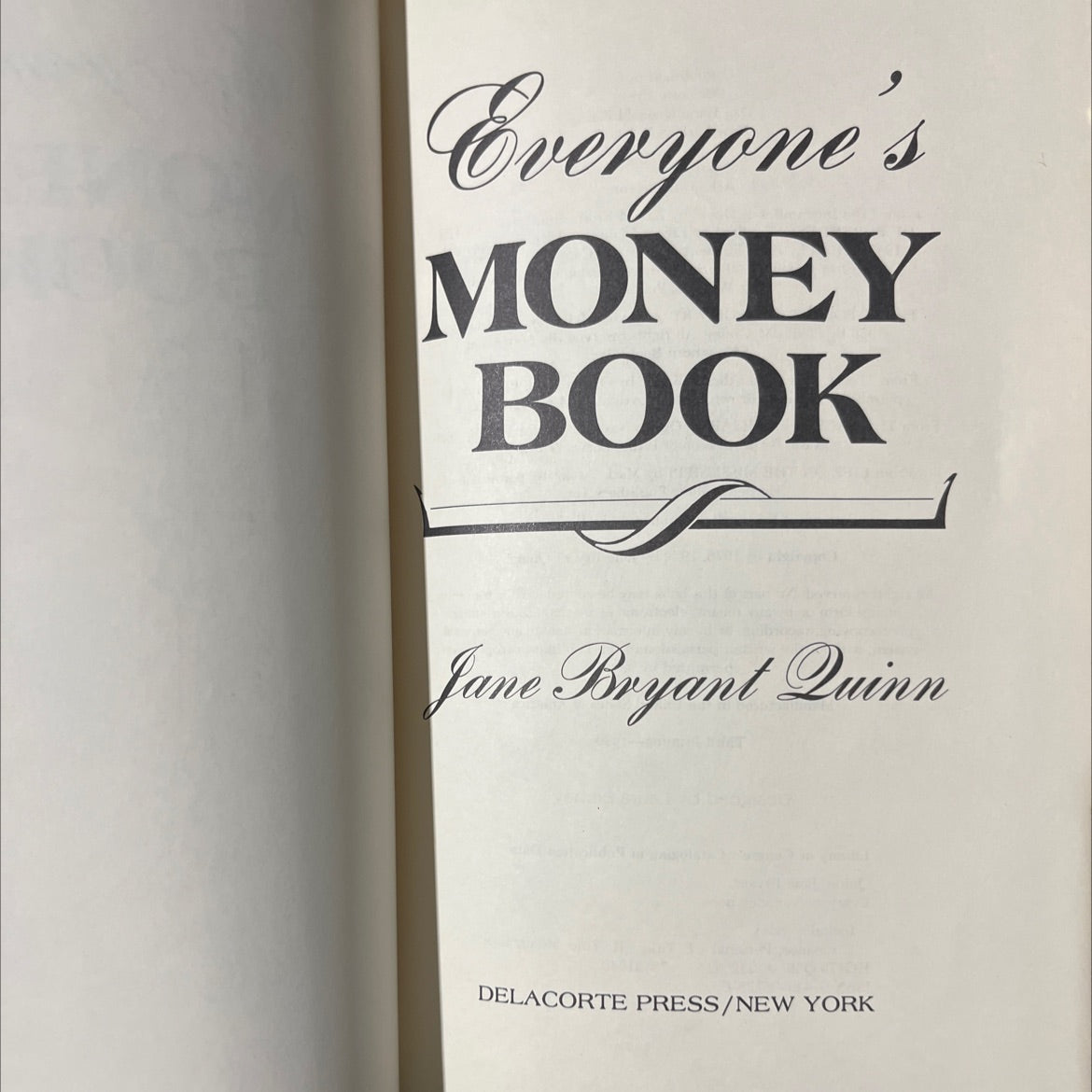 everyone's money book book, by Jane Bryant Quinn, 1979 Hardcover image 2