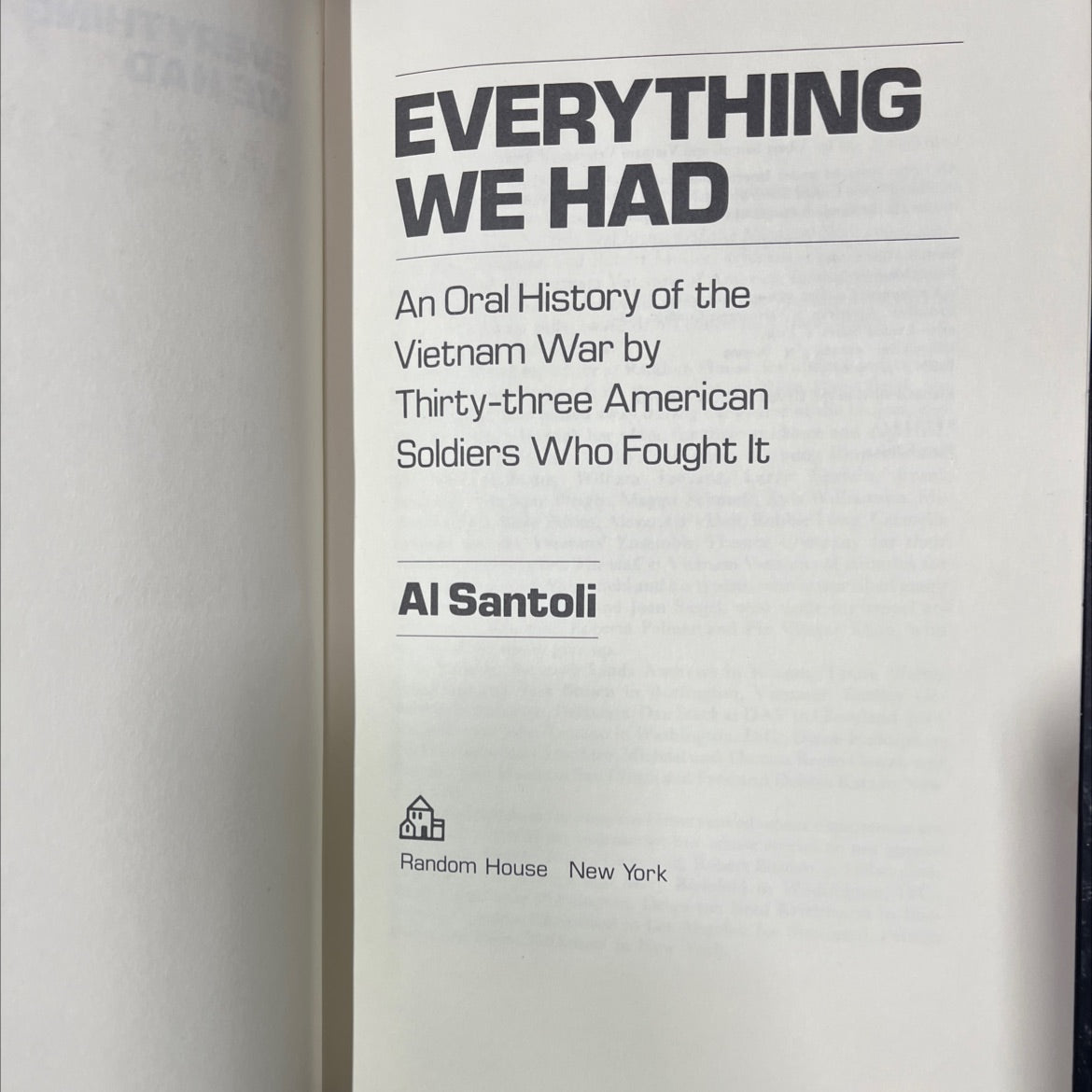 everything we had an oral history of the vietnam war by thirty-three american soldiers who fought it book, by al image 2
