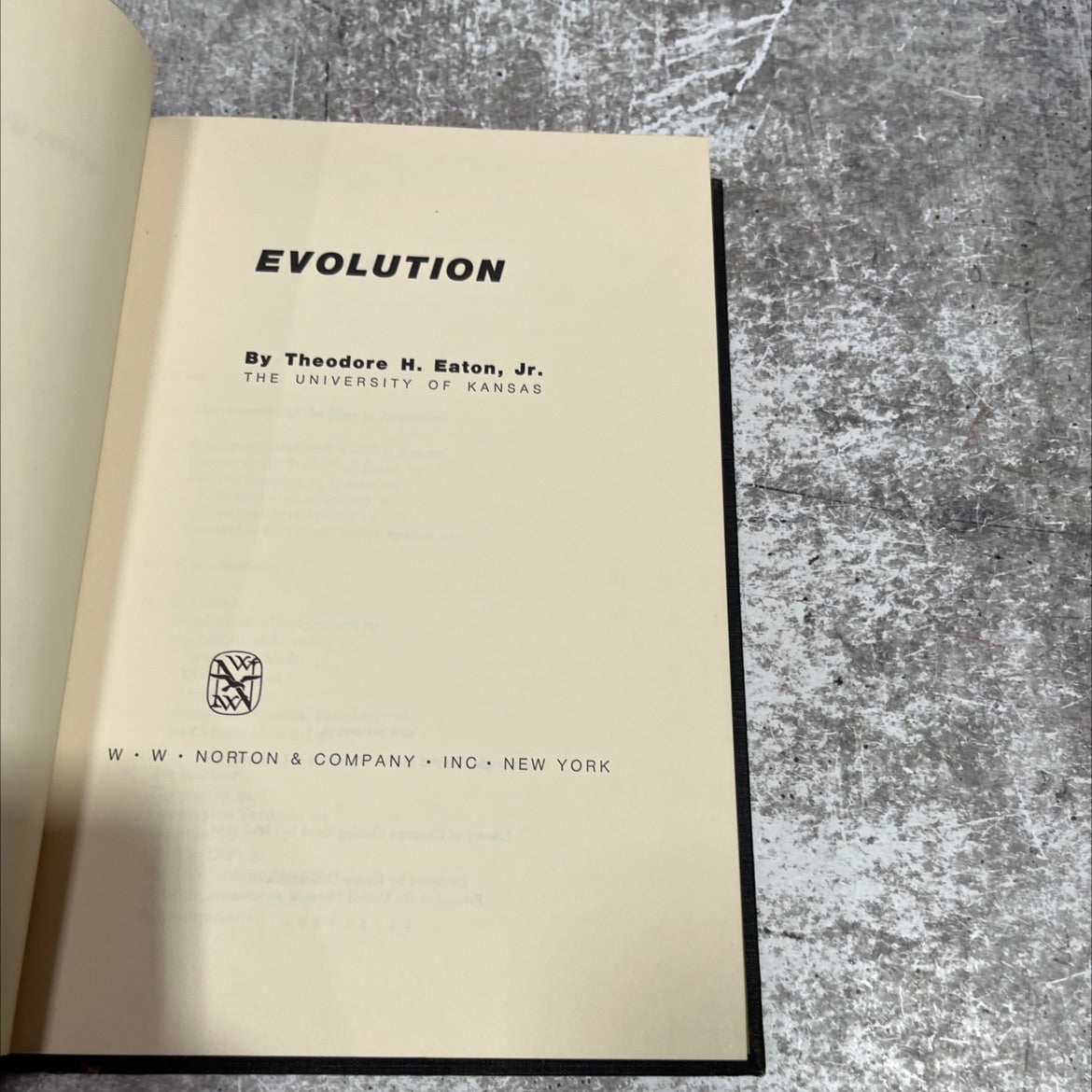 evolution book, by theodore h. eaton, jr., 1970 Hardcover image 2