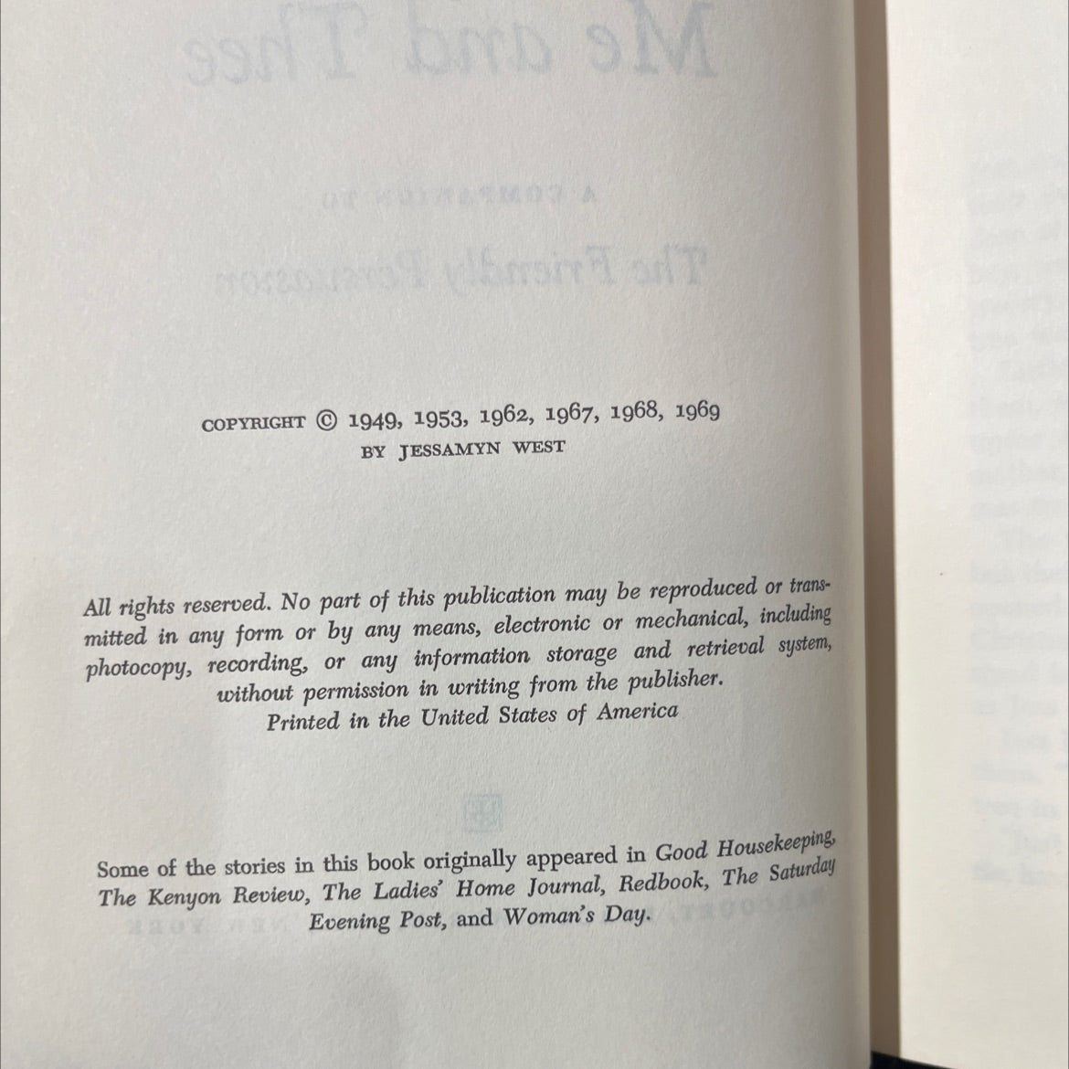 except for me and thee book, by Jessamyn West, 1969 Hardcover image 3
