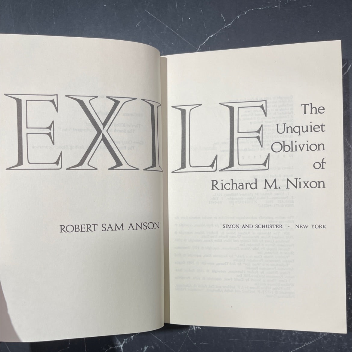 exile the unquiet of oblivion book, by robert sam anson, 1984 Hardcover image 2