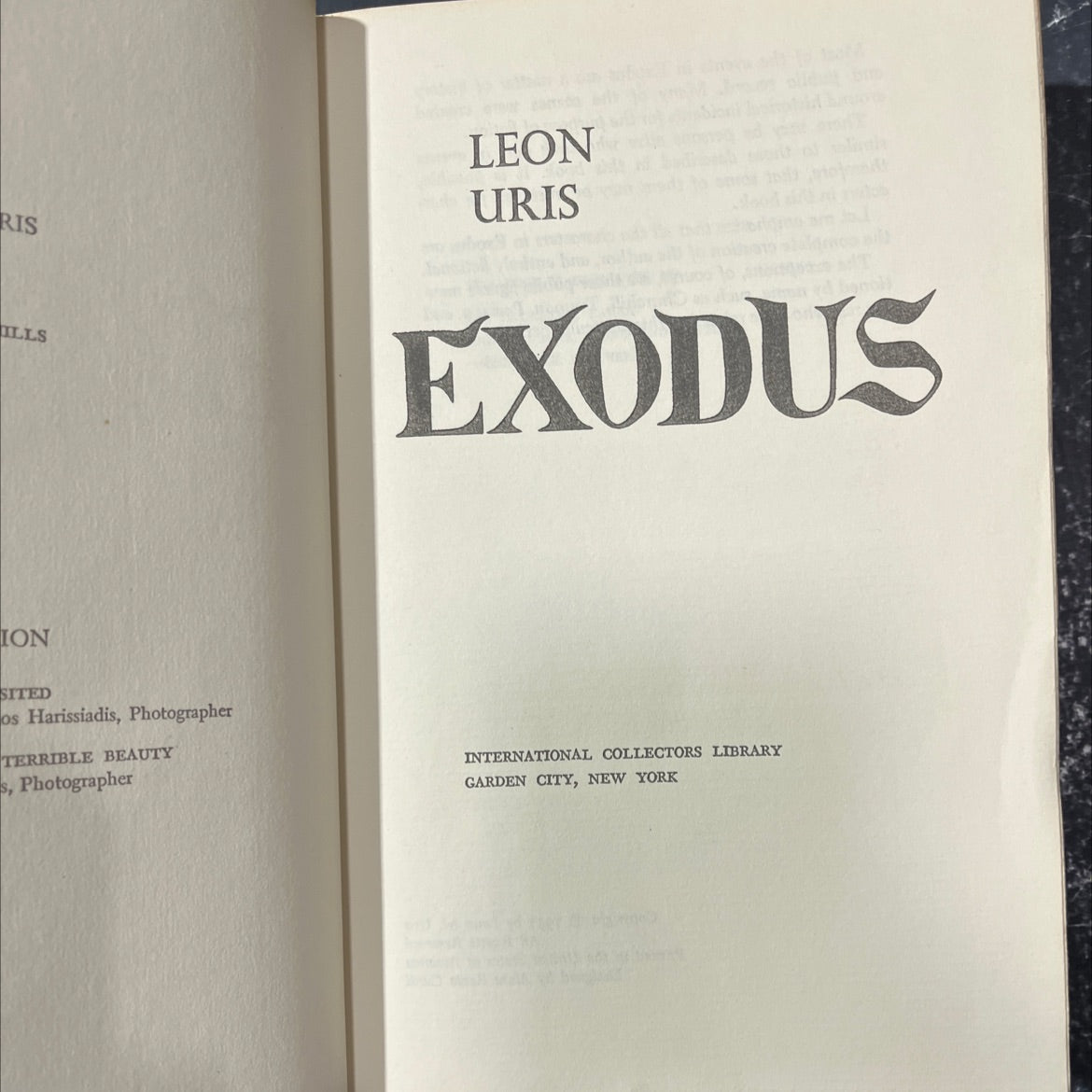 exodus book, by leon uris, 1958 Hardcover image 2
