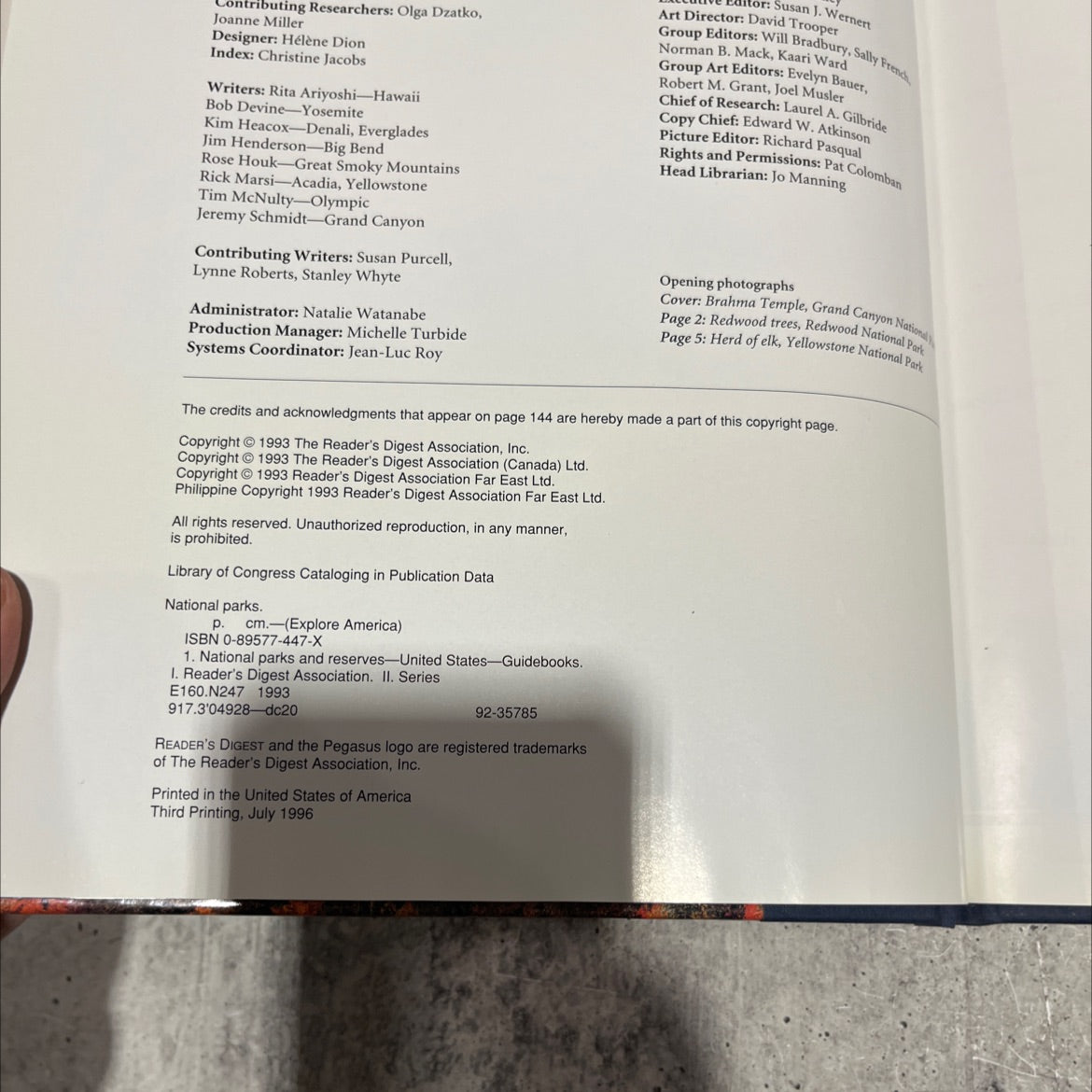 explore america national parks book, by the reader's digest association, inc., 1993 Hardcover image 3