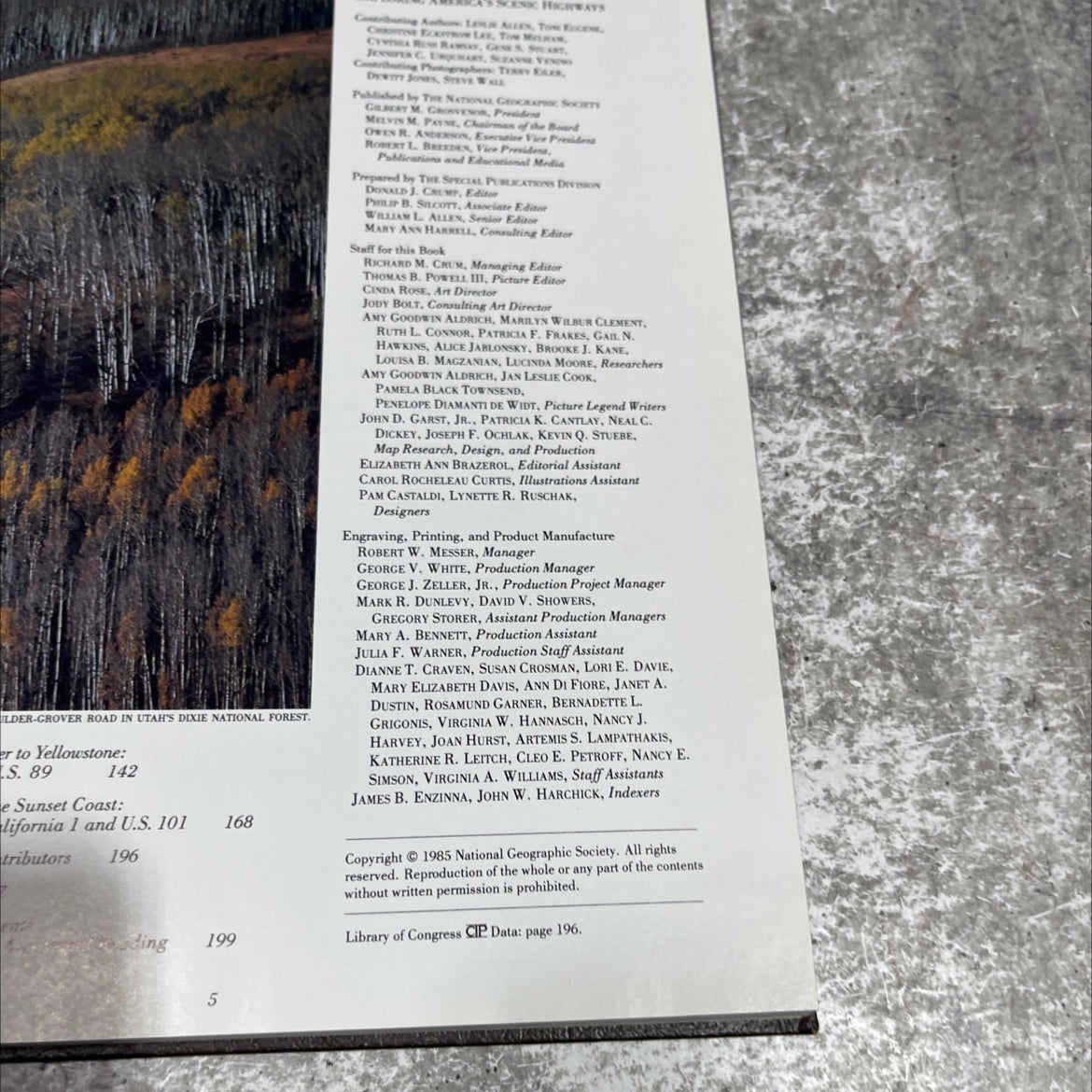 exploring america's scenic highways book, by national geographic society, 1985 Hardcover image 3