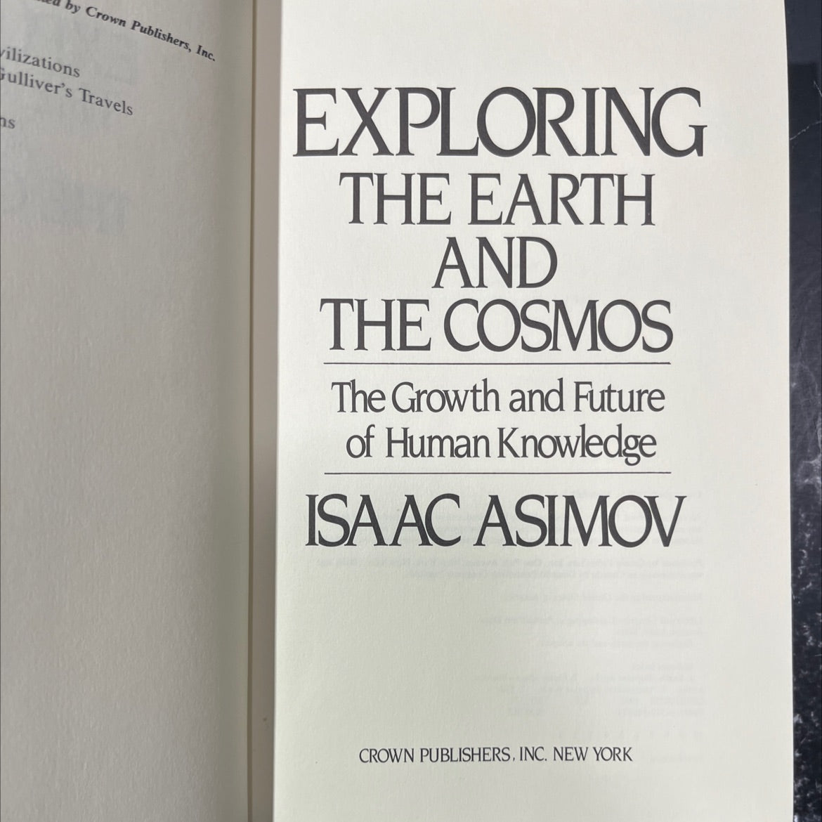 exploring the earth and the cosmos book, by isaac asimov, 1982 Hardcover image 2