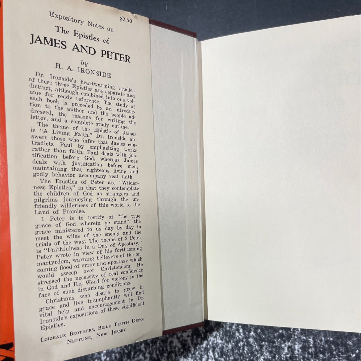expository notes on the epistles of james and peter book, by h. a. ironside, 1947 Hardcover image 4