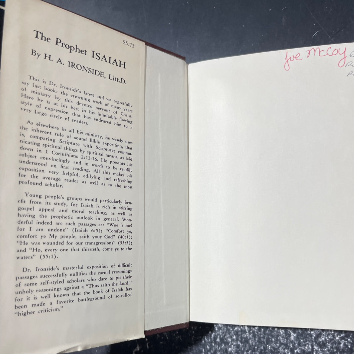 expository notes on the prophet isaiah book, by h. a. ironside, 1977 Hardcover image 4