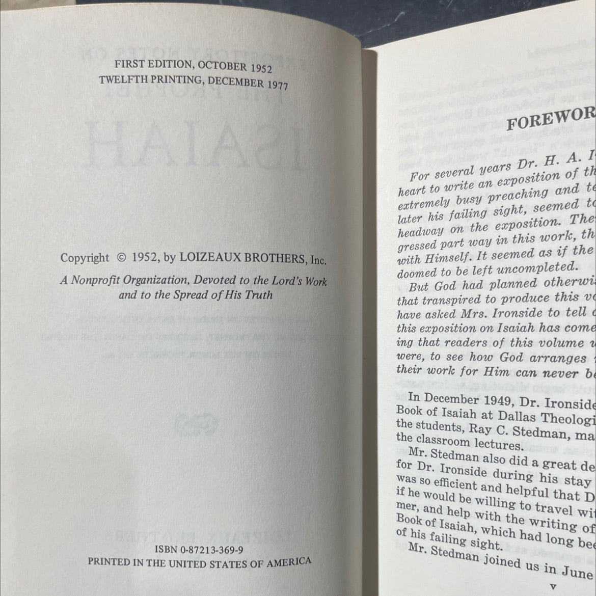 expository notes on the prophet isaiah book, by h. a. ironside, 1977 Hardcover image 3