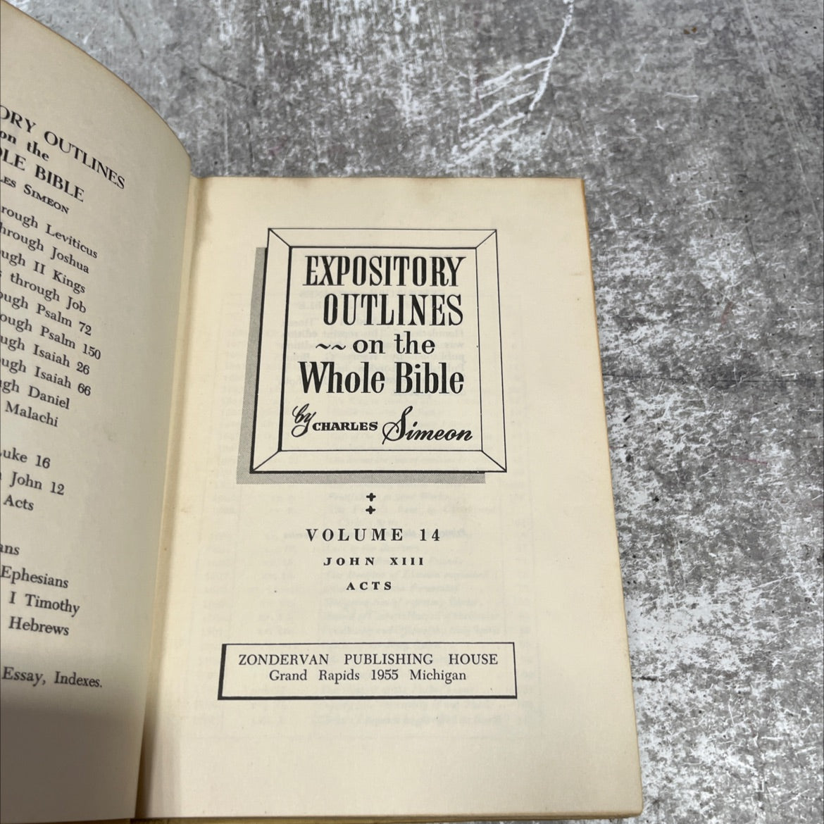 expository outlines on the whole bible book, by charles simeon, 1955 Hardcover image 2