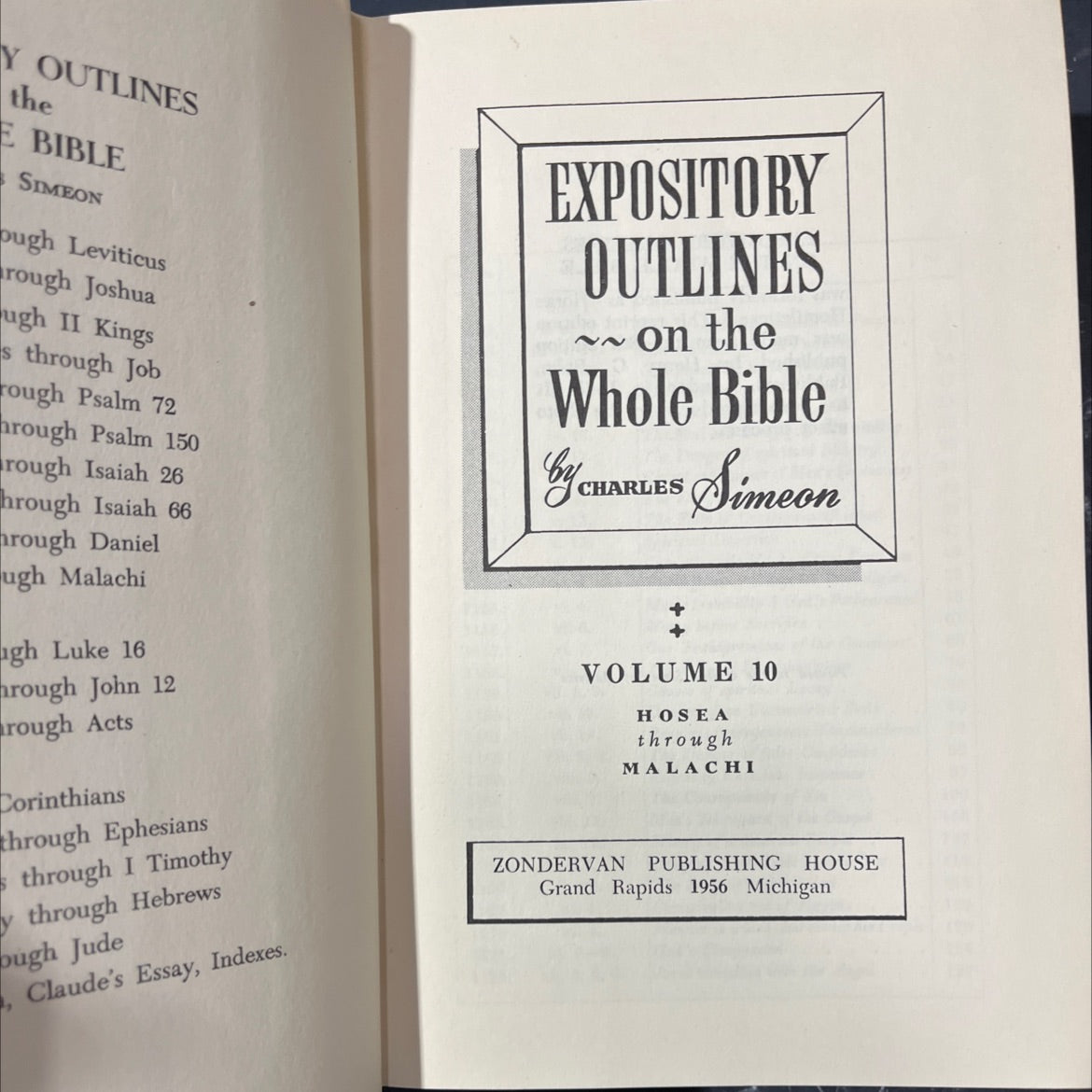 expository outlines on the whole bible book, by charles simeon, 1956 Hardcover image 2