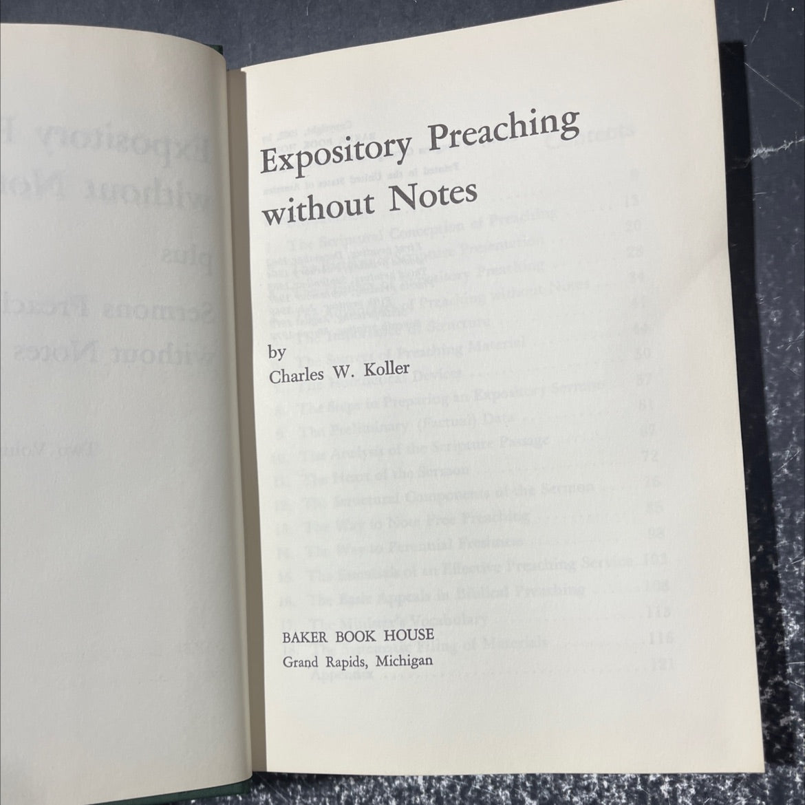 expository preaching without notes book, by Charles W. Koller, 1970 Hardcover image 2