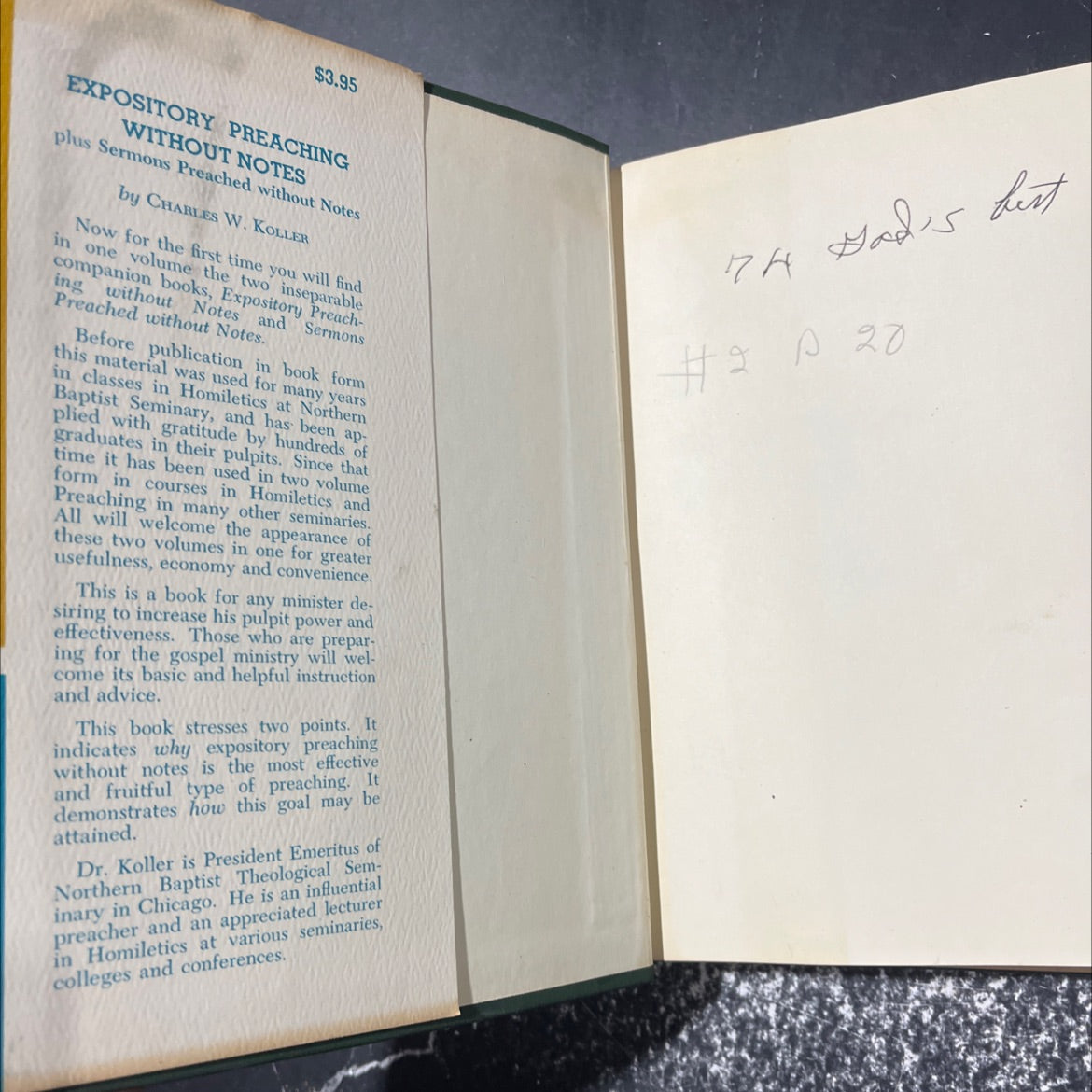 expository preaching without notes book, by Charles W. Koller, 1970 Hardcover image 4