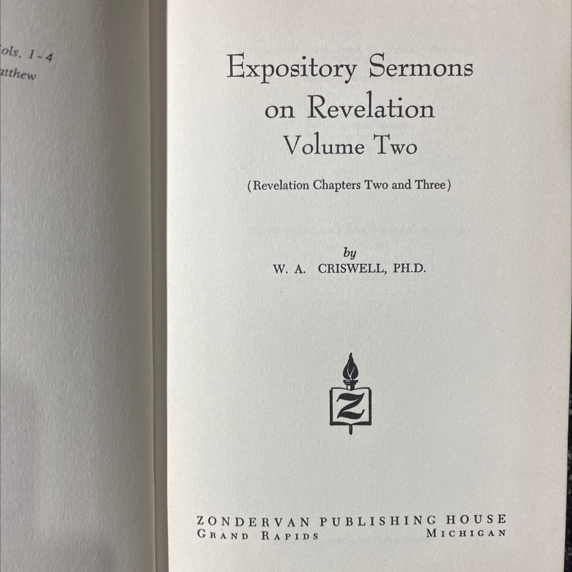 expository sermons on revelation volume two book, by w. a. criswell, ph.d., 1967 Hardcover image 2
