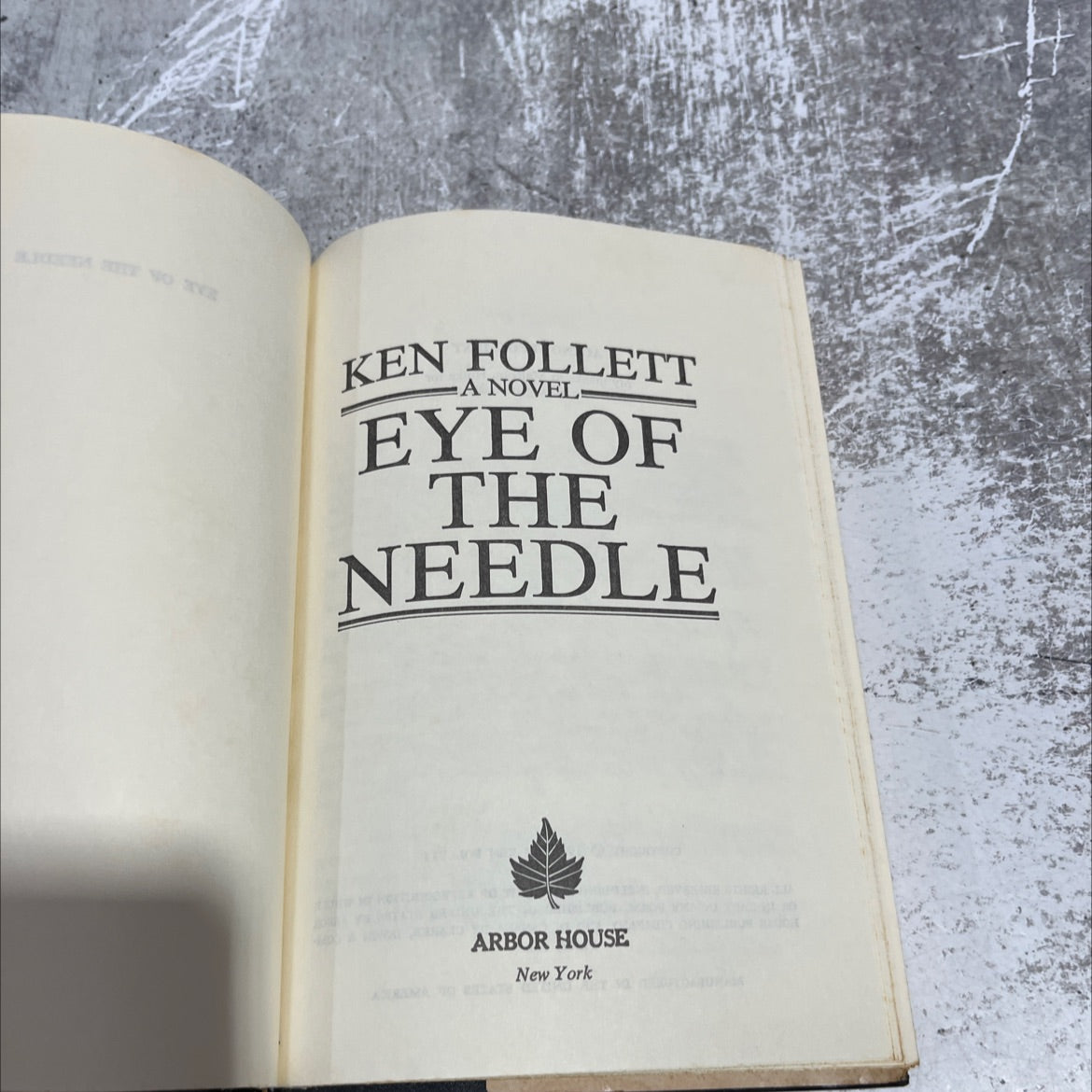 eye of the needle book, by ken follett, 1978 Hardcover image 2